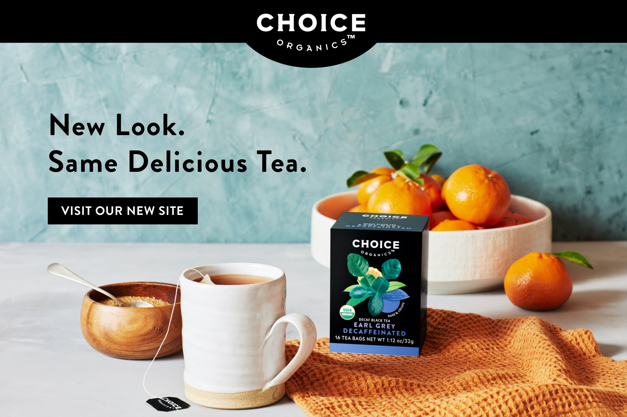 Image of the new domain and redesign for Choice Organic Products